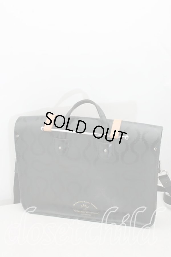 画像2: ヴィヴィアンウエストウッド 中古 / サッチェル2wayバッグ   黒  H-24-02-18-084-ba-IN-ZH (2)