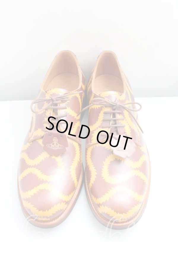 画像2: ヴィヴィアンウエストウッド 中古 / スクイグルシューズ    UK8 茶  H-24-02-18-116-sh-IN-ZH (2)