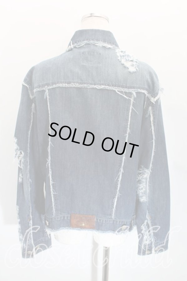 画像2: ANGLOMANIA 中古 / ダメージデニムジャケット M インディゴ  H-24-02-25-083-jc-IN-ZH (2)