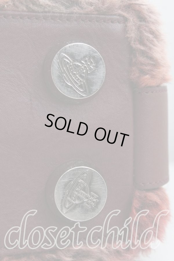 画像4: ヴィヴィアンウエストウッド 中古 / ボアハンドバッグ  茶  H-24-02-25-008-ba-OD-ZH (4)