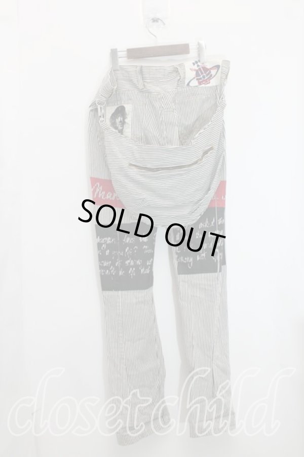 画像2: ヴィヴィアンウエストウッド Anglomania and Lee / /アナーキーボンテージパンツ W32 白  H-24-02-25-119-pa-OD-ZH (2)