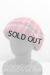 【USED】Vivienne Westwood / タータンチェックベレー帽 ヴィヴィアンウエストウッド ビビアン 赤 【中古】 H-24-02-25-012-ha-OD-ZH