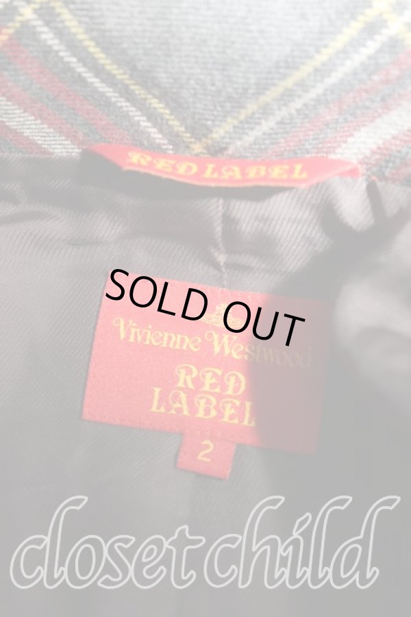 画像4: ヴィヴィアンウエストウッド 中古 / タータンチェックラブジャケットセットアップ 2 灰×赤  H-24-03-03-117-su-IN-ZH (4)