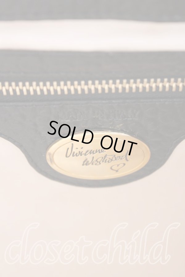 画像4: ヴィヴィアンウエストウッド 中古 / エブリーハンドバッグ  黒  H-24-03-10-074-ba-OD-ZH (4)