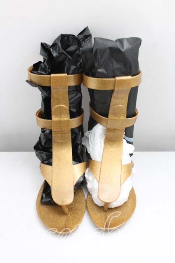 画像2: ヴィヴィアンウエストウッド×Melissa / グラディエーターサンダル 35/36 ゴールド  H-24-03-17-065-sh-OD-ZH (2)