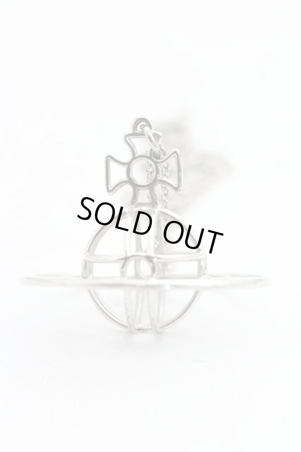 画像2: ヴィヴィアンウエストウッド 中古 / 3Dシンラインオーブペンダント  シルバー  H-24-03-24-011-nl-IN-ZH (2)