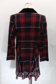 画像2: ヴィヴィアンウエストウッド 中古 / タータンチェックコート 3 赤  H-24-04-07-004-co-IN-ZH (2)