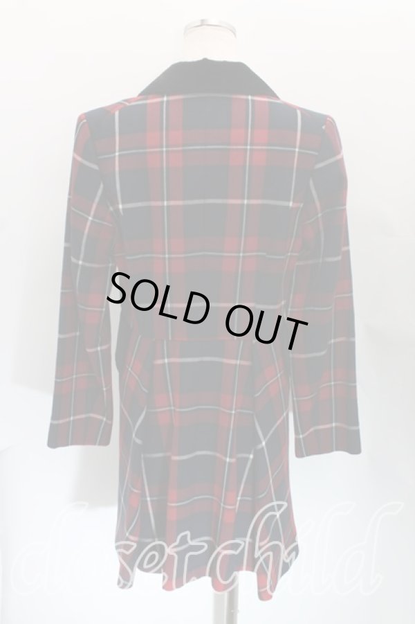 画像2: ヴィヴィアンウエストウッド 中古 / タータンチェックコート 3 赤  H-24-04-07-004-co-IN-ZH (2)