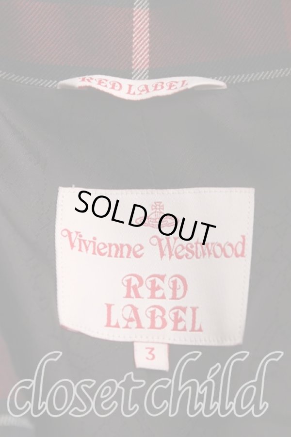 画像3: ヴィヴィアンウエストウッド 中古 / タータンチェックコート 3 赤  H-24-04-07-004-co-IN-ZH (3)