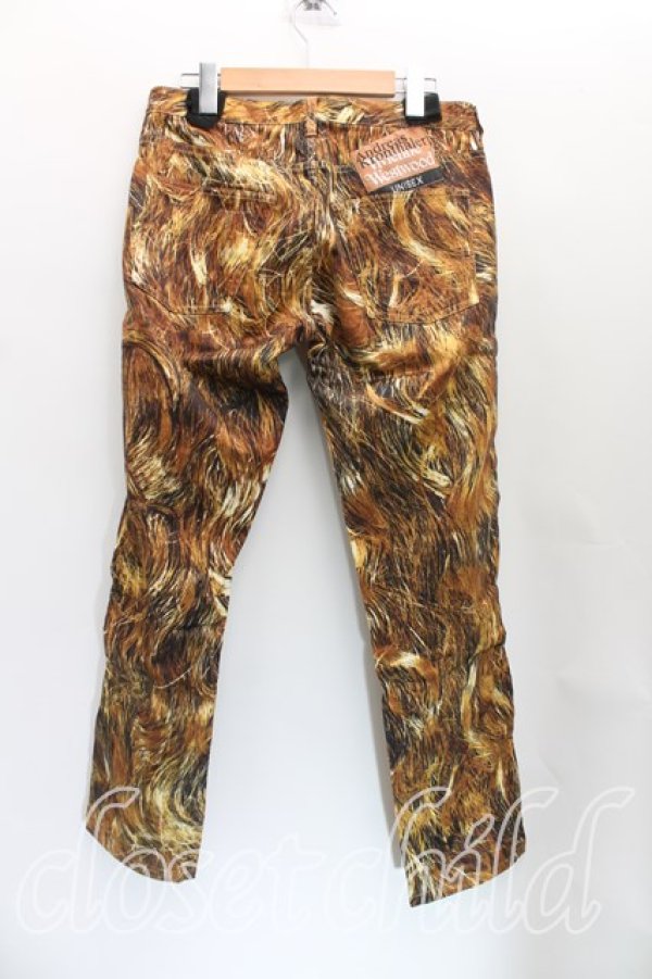 画像2: ヴィヴィアンウエストウッド 中古 / /ヘアー柄トラウザー W28 茶  H-24-04-14-005-pa-OD-ZH (2)