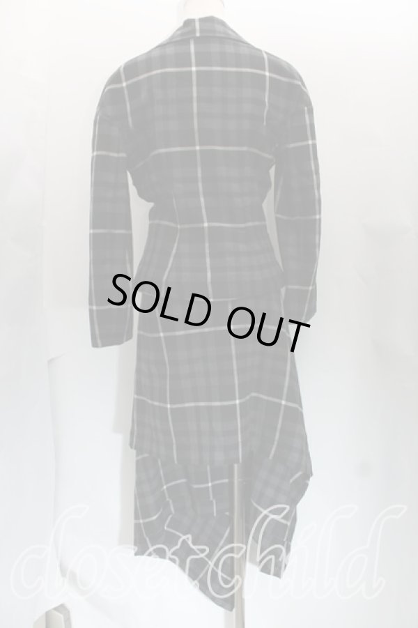 画像2: ヴィヴィアンウエストウッド 中古 / タータンチェックアンダーバストセットアップ 40 灰  H-24-04-14-152-su-OD-ZH (2)