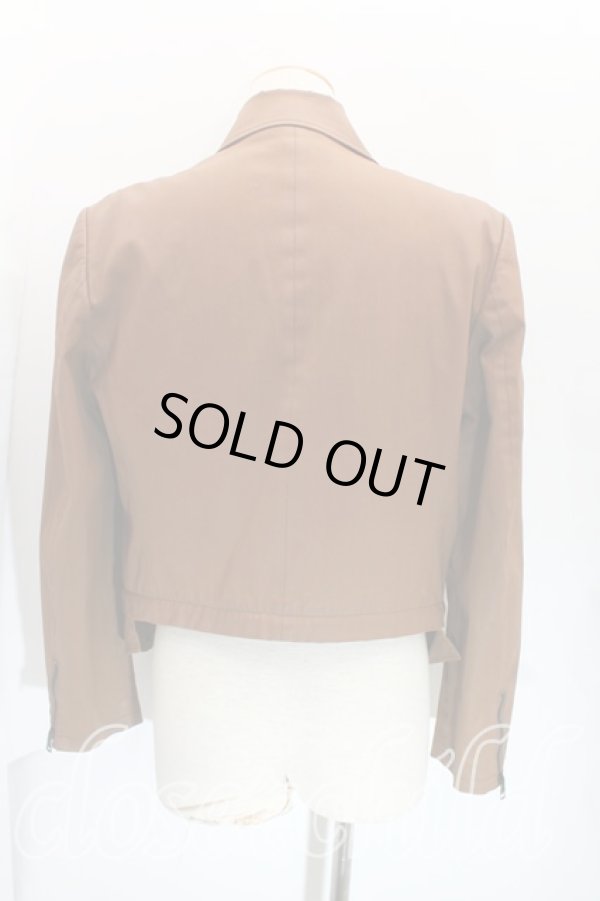 画像4: ヴィヴィアンウエストウッド MAN 中古 / ライダースジャケット 46 茶  H-24-04-28-004-co-OD-ZH (4)