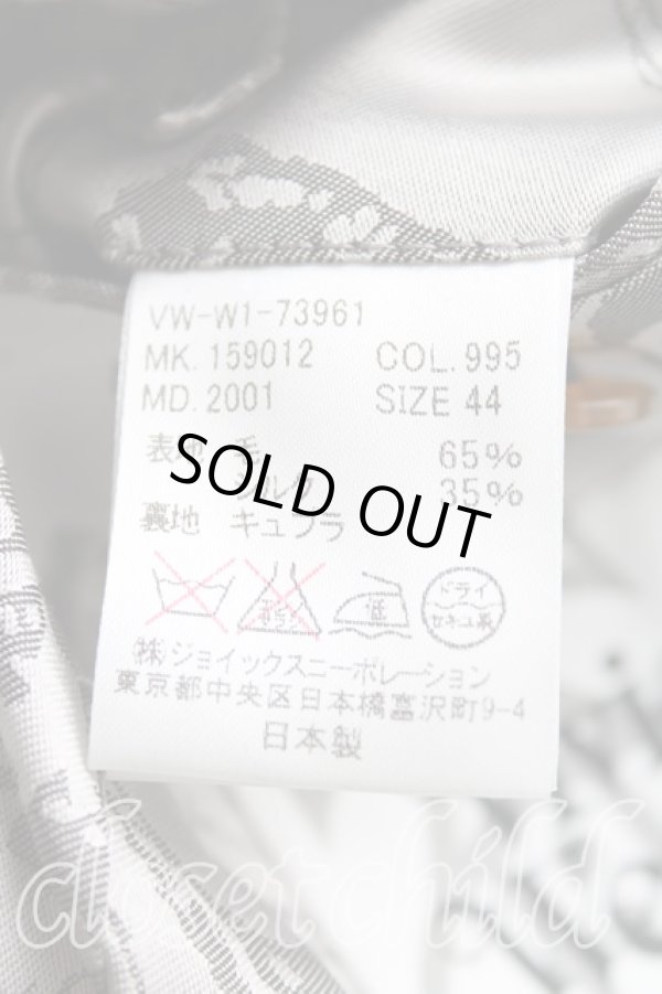 画像4: ヴィヴィアンウエストウッド MAN 中古 / 格子チェックフロントロングジャケット 44 黒  H-24-04-28-062-jc-IN-ZH (4)