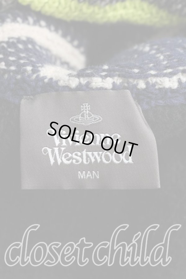 画像3: ヴィヴィアンウエストウッド MAN 中古 / パッチワークニット  黒  H-24-04-28-074-to-IN-ZH (3)