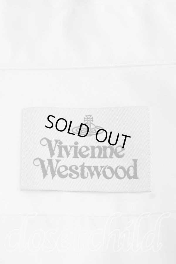 画像3: ヴィヴィアンウエストウッド 中古 / カラーオーブ刺繍ハリスLOVEシャツ 40 白  H-24-04-28-077-bl-IN-ZH (3)