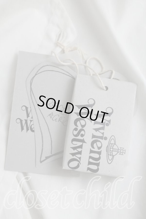 画像7: ヴィヴィアンウエストウッド 中古 / カラーオーブ刺繍ハリスLOVEシャツ 40 白  H-24-04-28-077-bl-IN-ZH (7)