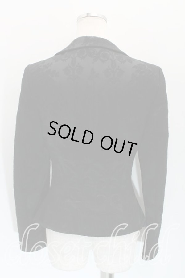 画像2: ヴィヴィアンウエストウッド 中古 / 総柄ジャガードジャケット 38 黒  H-24-05-26-024-jc-IN-ZH (2)