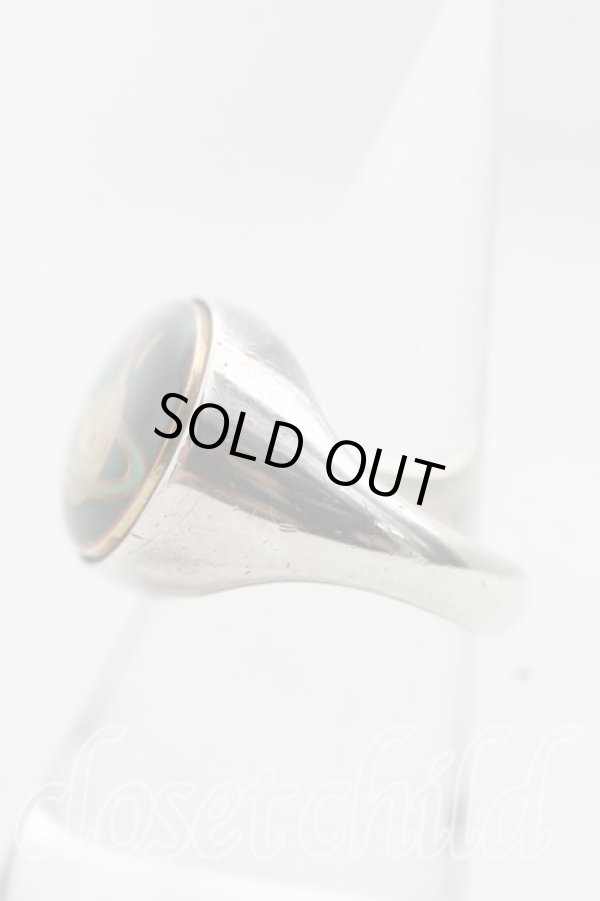 画像2: ヴィヴィアンウエストウッド 中古 / エナメルオーブリング M 紺  H-24-05-26-050-rg-OD-ZH (2)