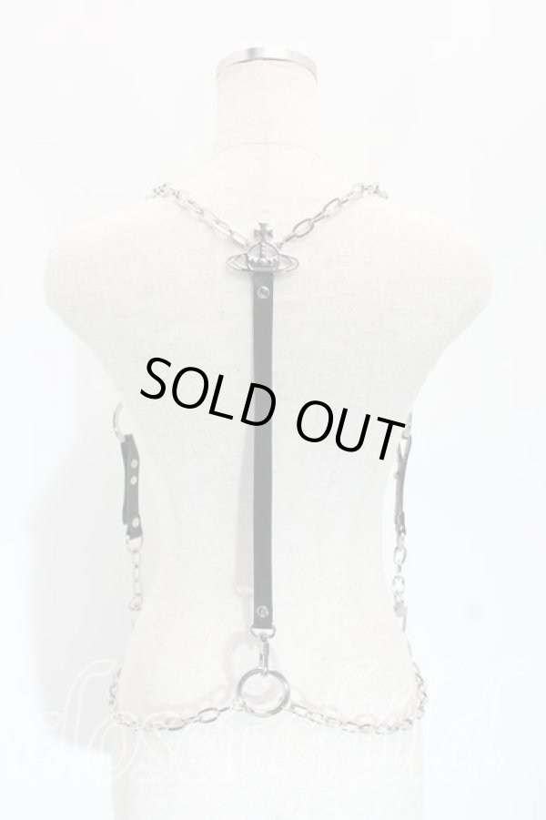 画像2: ヴィヴィアンウエストウッド 中古 / STUDS BELTSチェーンハーネス  黒  H-24-06-02-022-gd-OD-ZH (2)