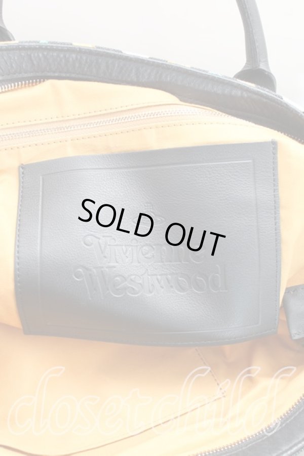 画像4: ヴィヴィアンウエストウッド 中古 / 総柄2wayバッグ  黒  H-24-06-02-004-ba-IN-ZH (4)