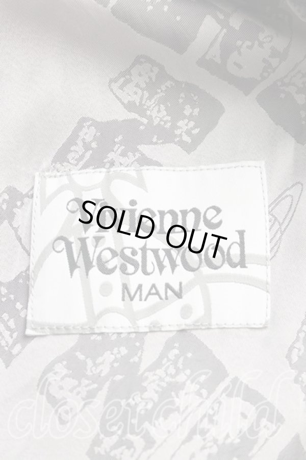 画像3: ヴィヴィアンウエストウッド MAN 中古 / チェックロングジャケット FREE 灰  H-24-06-02-087-co-IN-ZH (3)