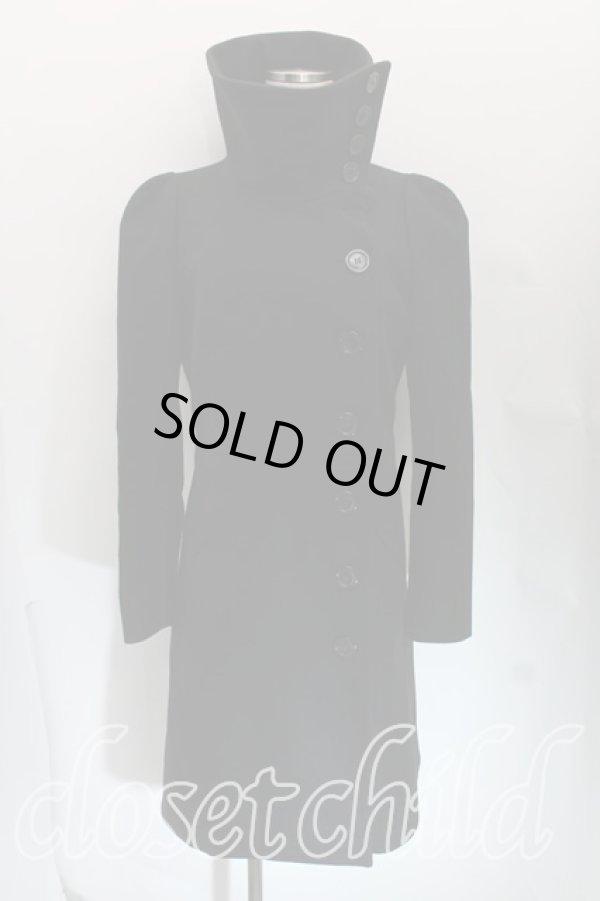 画像3: ヴィヴィアンウエストウッド 中古 / サイドボタン高襟コート 40 黒  H-24-06-16-003-co-IN-ZH (3)