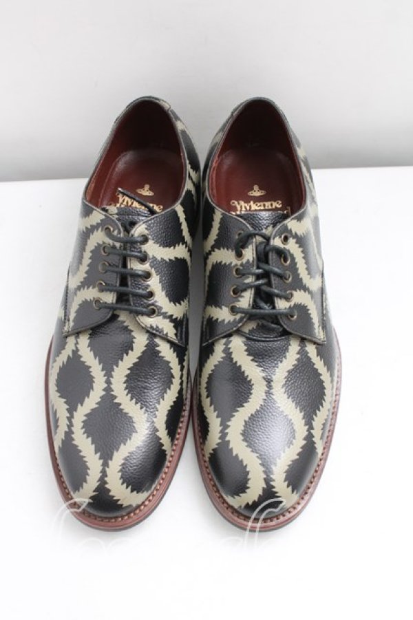 画像2: ヴィヴィアンウエストウッド 中古 / スクイグルシューズ 41 黒  H-24-06-23-019-sh-IN-ZH (2)