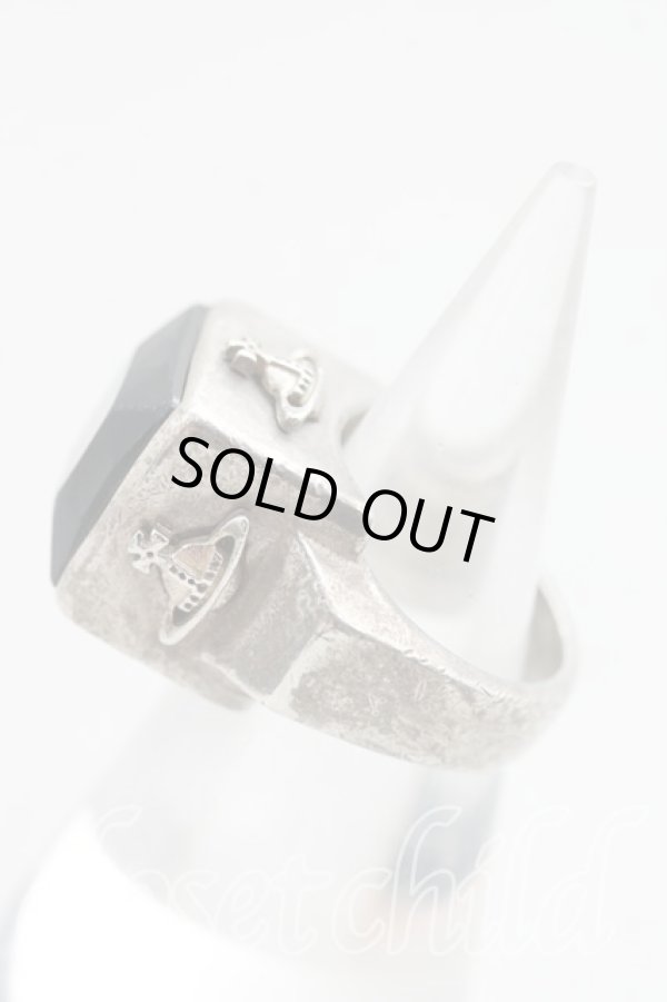 画像2: ヴィヴィアンウエストウッド 中古 / スクエアボックスリング S シルバー  H-24-06-30-027-rg-OD-ZH (2)