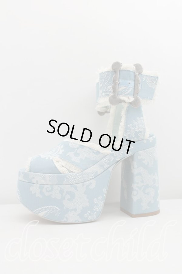 画像3: ヴィヴィアンウエストウッド 中古 / OLDE LONDONサンダル 23 青  H-24-06-30-011-sh-OD-ZH (3)