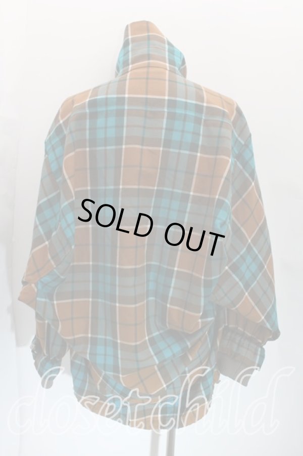 画像2: ヴィヴィアンウエストウッド MAN 中古 / タータンチェックギャザージャケット FREE 茶×緑  H-24-07-07-001-jc-IN-ZH (2)