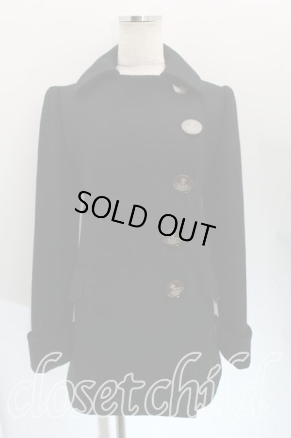 画像3: ヴィヴィアンウエストウッド 中古 / Pコート 2 黒  H-24-07-07-056-co-OD-ZH (3)