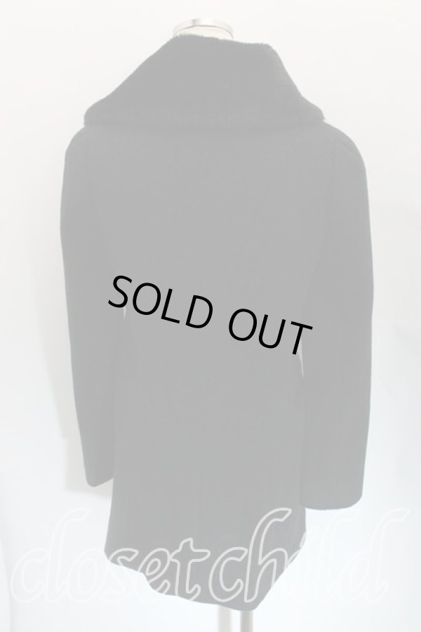 画像2: ヴィヴィアンウエストウッド 中古 / ファー付キアシンメトリーコート 2 黒  H-24-07-07-057-co-OD-ZH (2)