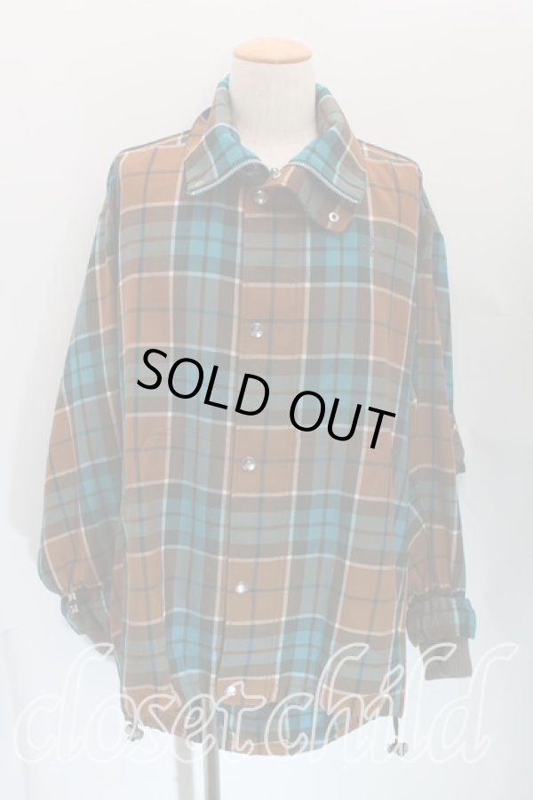 画像3: ヴィヴィアンウエストウッド MAN 中古 / タータンチェックギャザージャケット FREE 茶×緑  H-24-07-07-001-jc-IN-ZH (3)