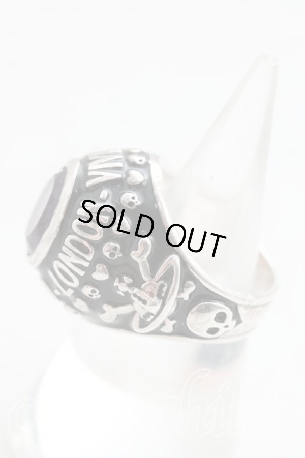 画像2: ヴィヴィアンウエストウッド 中古 / collegeリング L 黒  H-24-07-07-134-rg-IN-ZH (2)