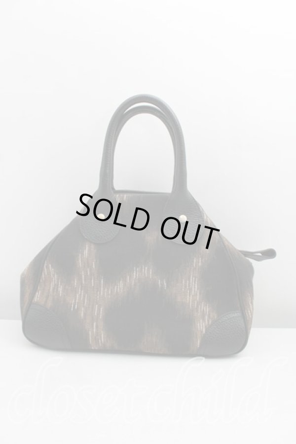 画像2: ヴィヴィアンウエストウッド 中古 / レオパードヤスミンバッグ  黒  H-24-07-14-104-ba-IN-ZH (2)