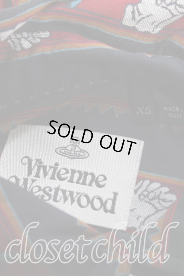 画像4: ヴィヴィアンウエストウッド 中古 / CHRISSIE'S STRIPES CHAOSシャツ XS 赤  H-24-07-21-024-bl-OD-ZH (4)