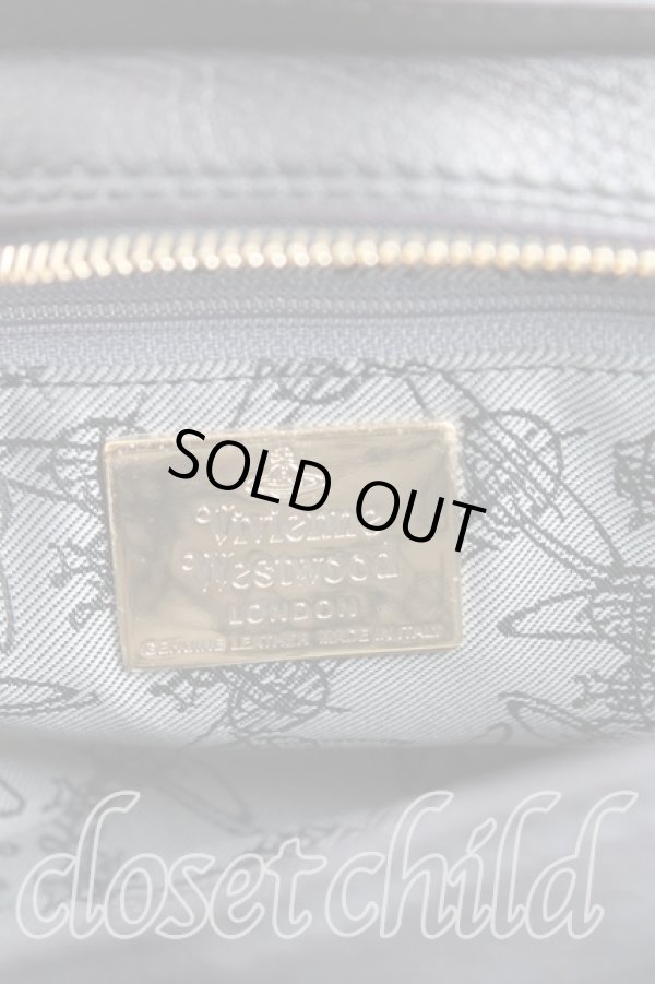 画像4: ヴィヴィアンウエストウッド 中古 / レザーショルダーバッグ  黒  H-24-07-28-030-ba-IN-ZH (4)