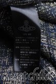 画像4: ANGLOMANIA 中古 / ラメ織チェックワンピース M 紺  H-24-07-28-004-op-IN-ZH (4)