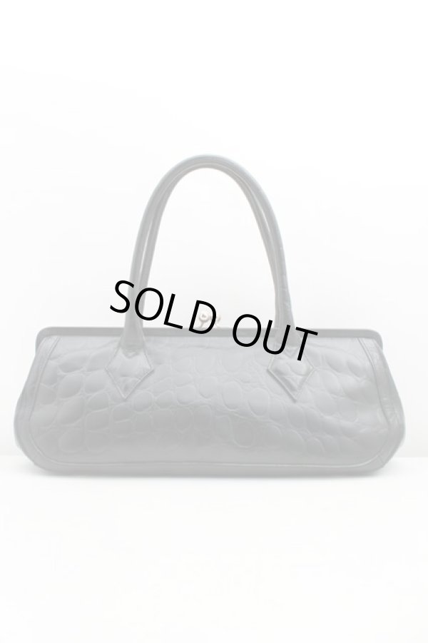 画像2: ヴィヴィアンウエストウッド 中古 / クロコガマ口ハンドバッグ  黒  H-24-08-04-040-ba-IN-ZH (2)