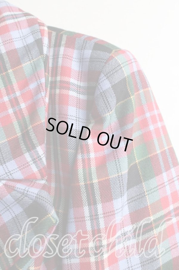 画像5: ヴィヴィアンウエストウッド 中古 / タータンチェックジャケット 48 紫×ピンク  H-24-08-11-005-su-IN-ZH (5)