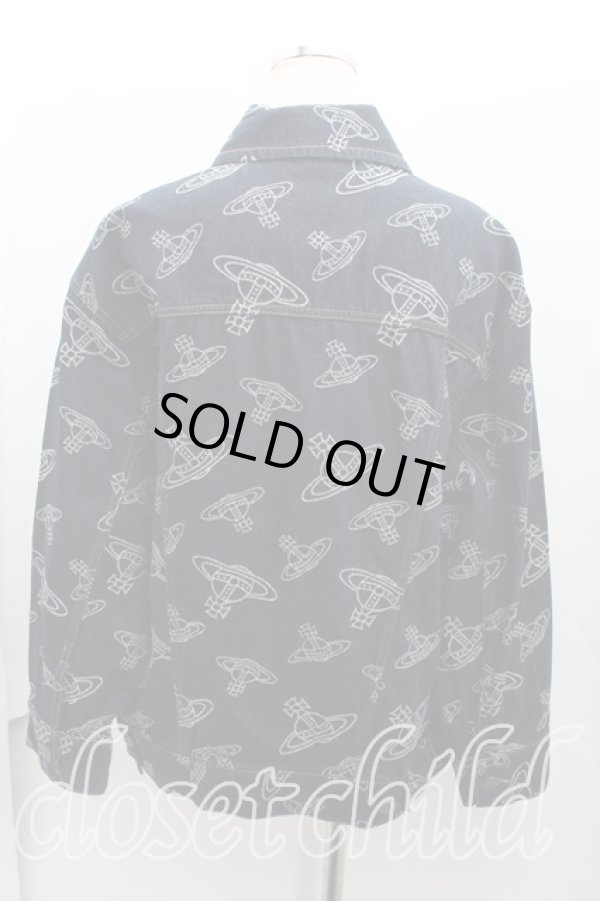 画像2: ヴィヴィアンウエストウッド 中古 / ORBジャカードデニム ビッグジャケット 02 インディゴ  H-24-08-18-002-jc-OD-ZH (2)