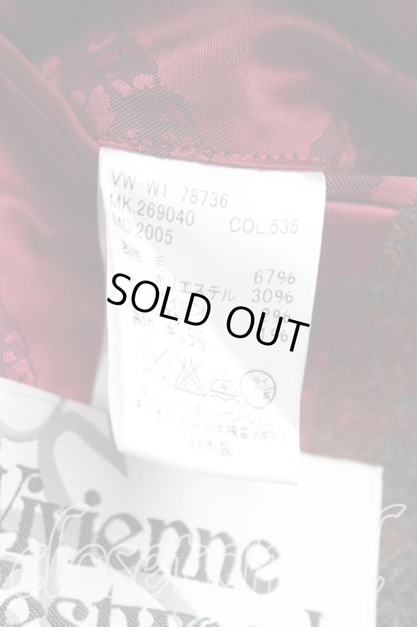 画像4: ヴィヴィアンウエストウッド MAN 中古 / タータンチェックウールジャケット 48 赤  H-24-08-25-005-jc-IN-ZH (4)