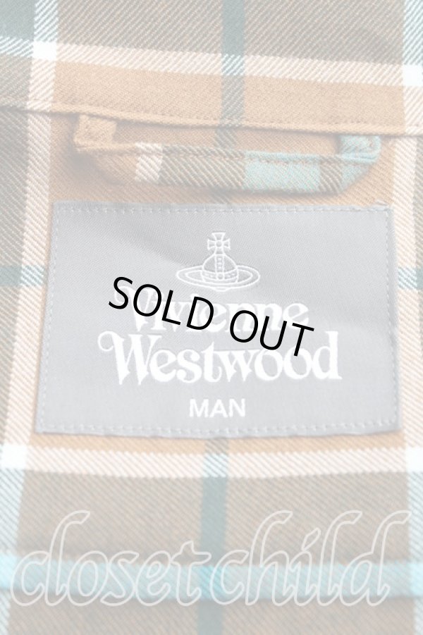 画像3: ヴィヴィアンウエストウッド MAN 中古 / タータンチェックブルゾン FREE 茶×青  H-24-09-01-041-to-IN-ZH (3)