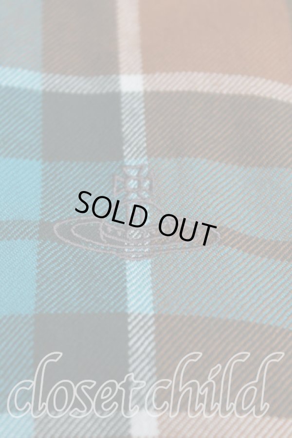 画像5: ヴィヴィアンウエストウッド MAN 中古 / タータンチェックブルゾン FREE 茶×青  H-24-09-01-041-to-IN-ZH (5)