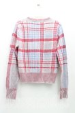 画像2: ヴィヴィアンウエストウッド 中古 / タータンチェックニット S 赤  H-24-09-08-035-to-OD-ZH (2)