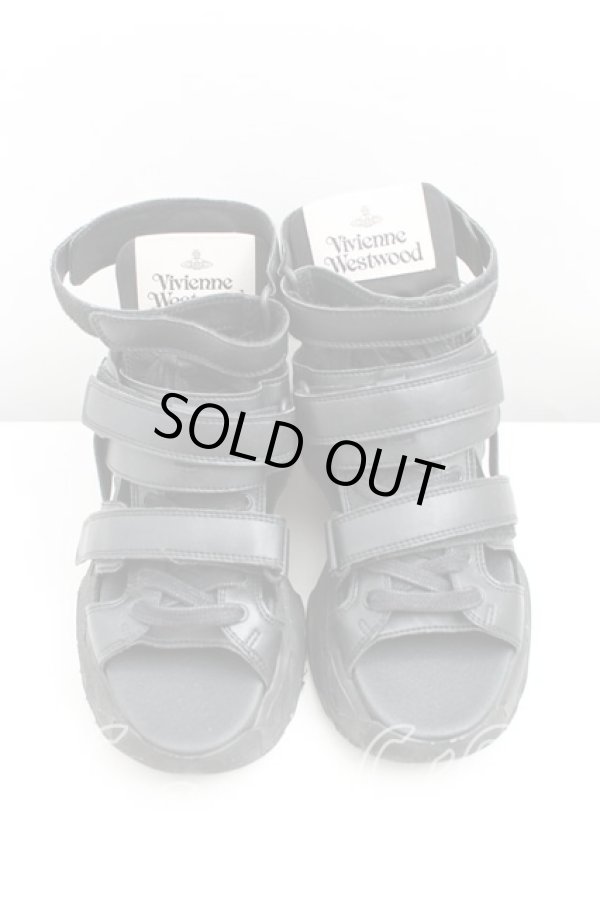 画像2: ヴィヴィアンウエストウッド 中古 / ROMPER 厚底 サンダル 37 黒  H-24-09-08-072-sh-OD-ZH (2)