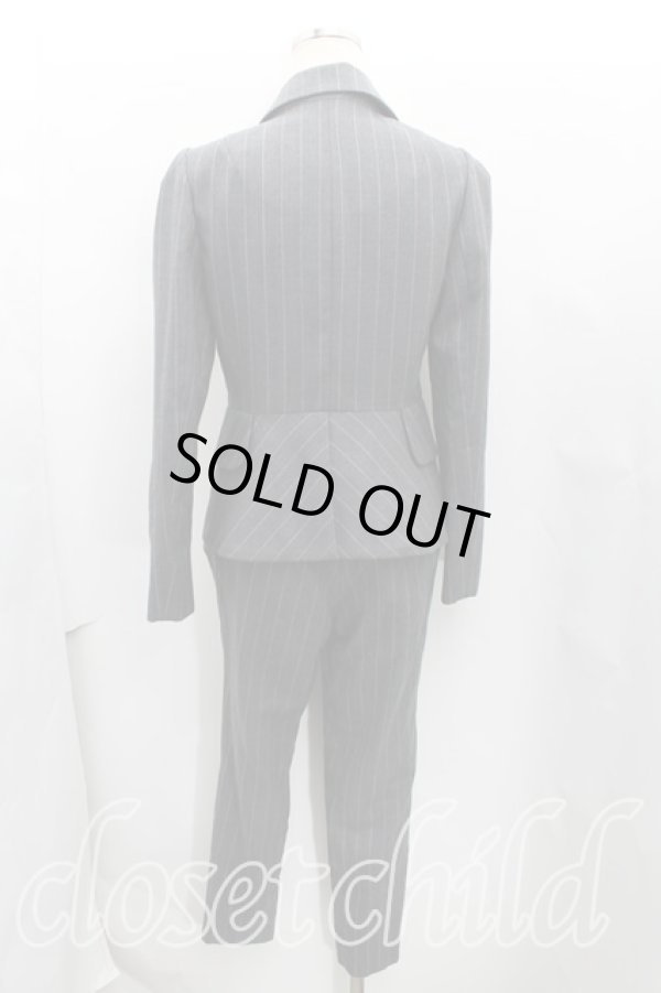 画像2: ヴィヴィアンウエストウッド 中古 / ストライプセットアップ 01 灰  H-24-09-15-052-su-OD-ZH (2)