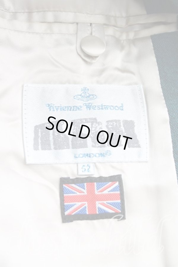 画像3: ヴィヴィアンウエストウッド MAN 中古 / 3Bジャケット 52 青緑  H-24-09-22-004-jc-IN-ZH (3)