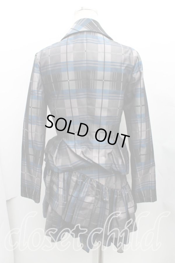 画像2: ヴィヴィアンウエストウッド 中古 / チェックタフタセットアップ 2 灰  H-24-09-22-087-su-OD-ZH (2)