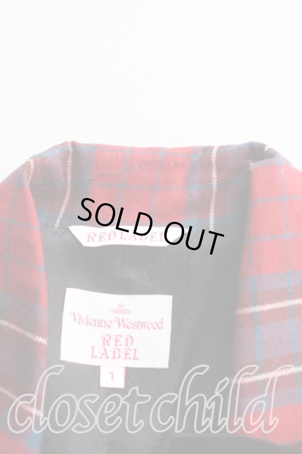 画像5: ヴィヴィアンウエストウッド 中古 / タータンチェックラブジャケット 1 赤  H-24-09-29-032-jc-OD-ZH (5)